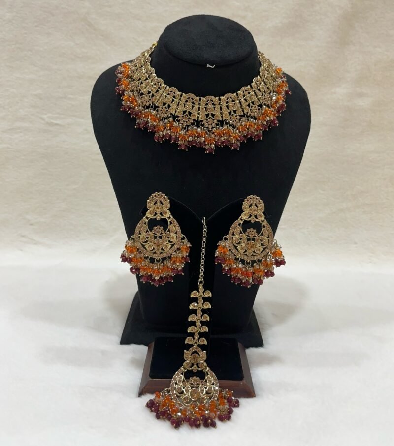 Taj crystal Necklace set