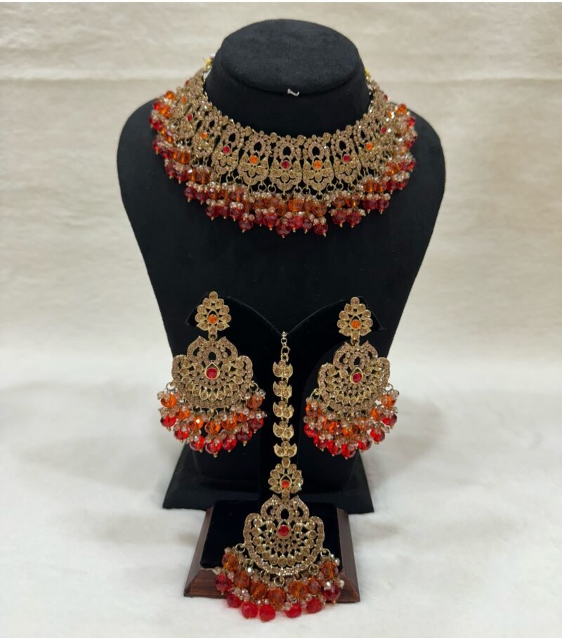 Mallika crystal Necklace set