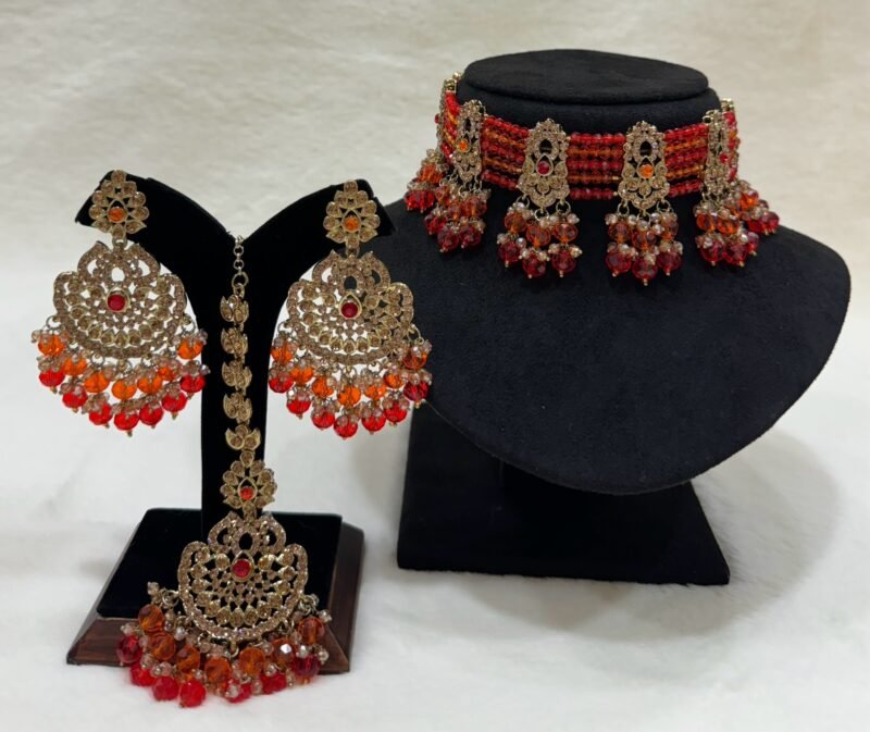 Mallika crystal Choker set