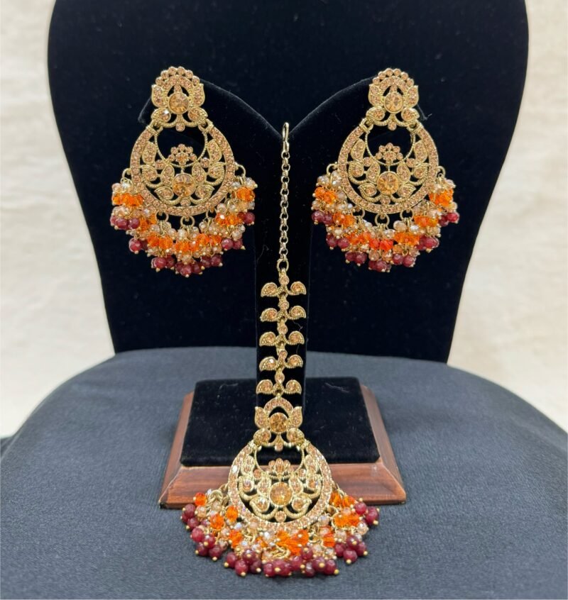 Taj Earring with Maang tikka