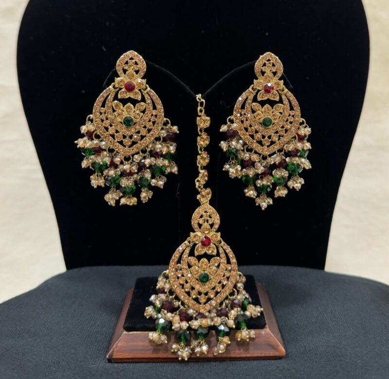 Alam Earring with Maang tikka